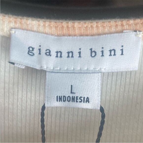 NWT Gianni Bini Tan/Cream Tie Dyed Print Ribbed Maxi Dress. Size Large. - Picture 9 of 9